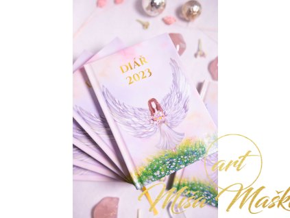 Motivační diář 2023 malý (A6, knižní vazba, limitovaná edice, autorská tvorba, poselství, andělské obrazy, ilustrace a texty uvnitř)