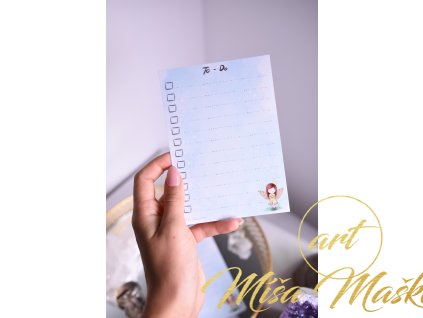 Plánovací To-Do kartičky na poznámky, úkoly a cíle s andělkou 7ks velikost A6