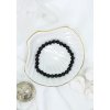 Černý obsidián vybroušený náramek AAA kvalita 6mm (proti strachům, depce, ochrana, síla)