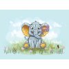 Šťastný sloník - autorský tisk A4