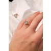Pozlacený prsten s akvamarínem (uni) kapička