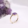 Pozlacený prsten s ametystem (uni) designový