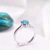 Stříbrný prsten s tyrkysem (uni) korunka