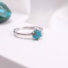 Stříbrný prsten s tyrkysem (uni) korunka