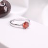 Stříbrný prsten s granátem (uni) korunka