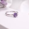 Stříbrný prsten s ametystem (uni) korunka