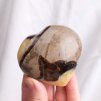 Ručně broušené srdíčko septárie (kalcit, aragonit, chalcedon) č.6