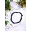 Lávový kámen, hematit, lapis lazuli pánský náramek 8 mm (duchovno, osobnostní rozvoj, ochrana, stres)