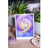Pohlednice fialový anděl A6
