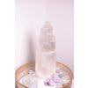 Selenit  lampa vež elektrická 25 cm (zklidnění, uvolnění, meditace, napojení, jasnozřivost) Maroko