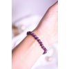 Vzácný fialový safír vybroušený náramek 6mm (víra, osud, jedinečnost, odvaha, moudrost)