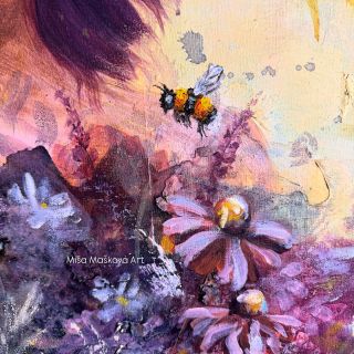 Výřez z jednoho obrazu, který právě dokončuji.❤️ Tiché chvíle mezi podzimem a zimou. Tam, kde se zastaví barvy i čas....