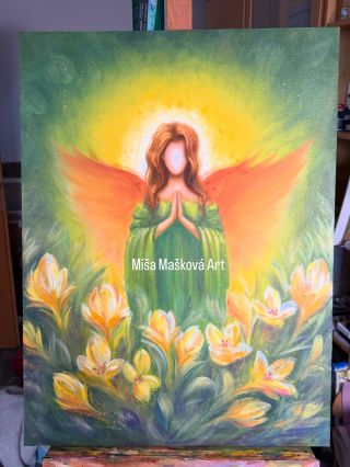 Nenapadlo mě, jak moc mě ta zelená pohladí.❤️ Teď se rámuje a pak si ho budu muset chvíli nechat v ateliéru, protože je v...