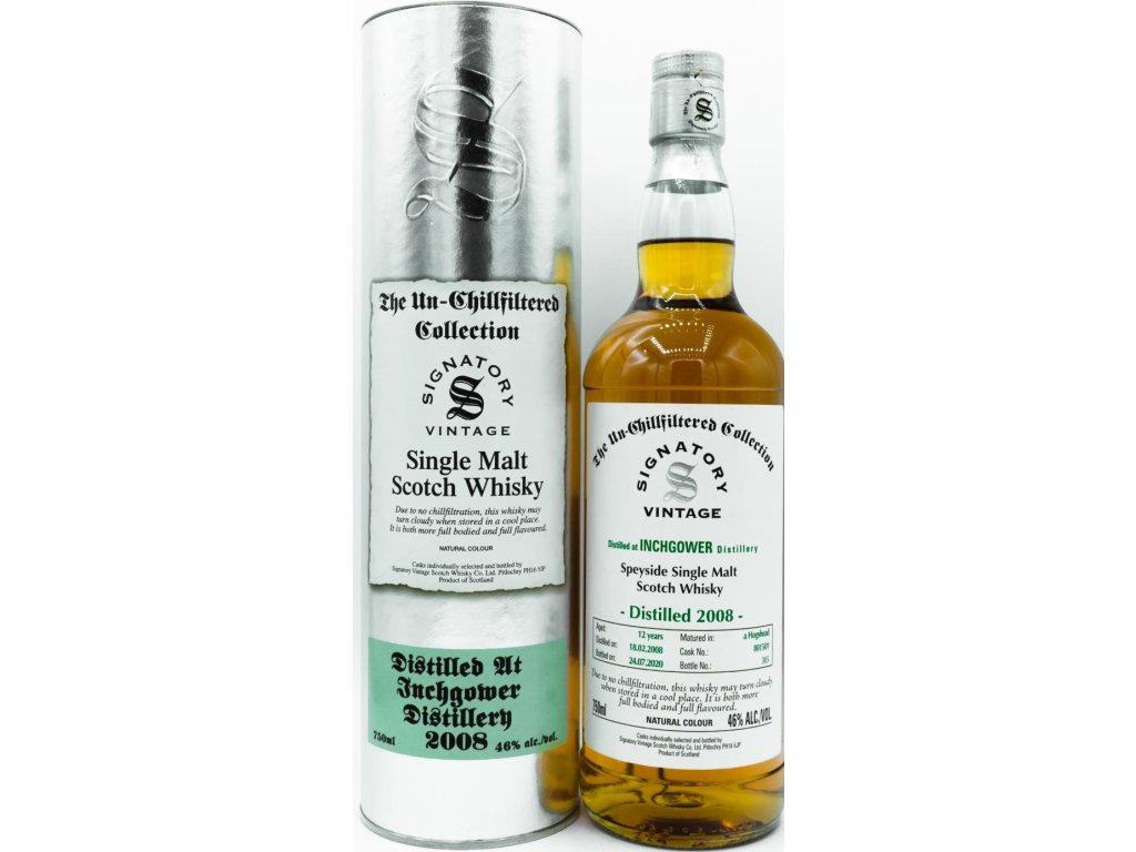 Inchgower 2008 signatory Un chillfiltered