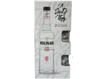 Sambuca Molinari Extra se sklem  40%0.7l