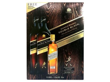 Johnnie Walker Double Black + 0.2l Gold Dárek GIFT