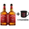 Jack Daniels Fire SET s plecháčky  2x35%1l DIOS ANGELS SHARE