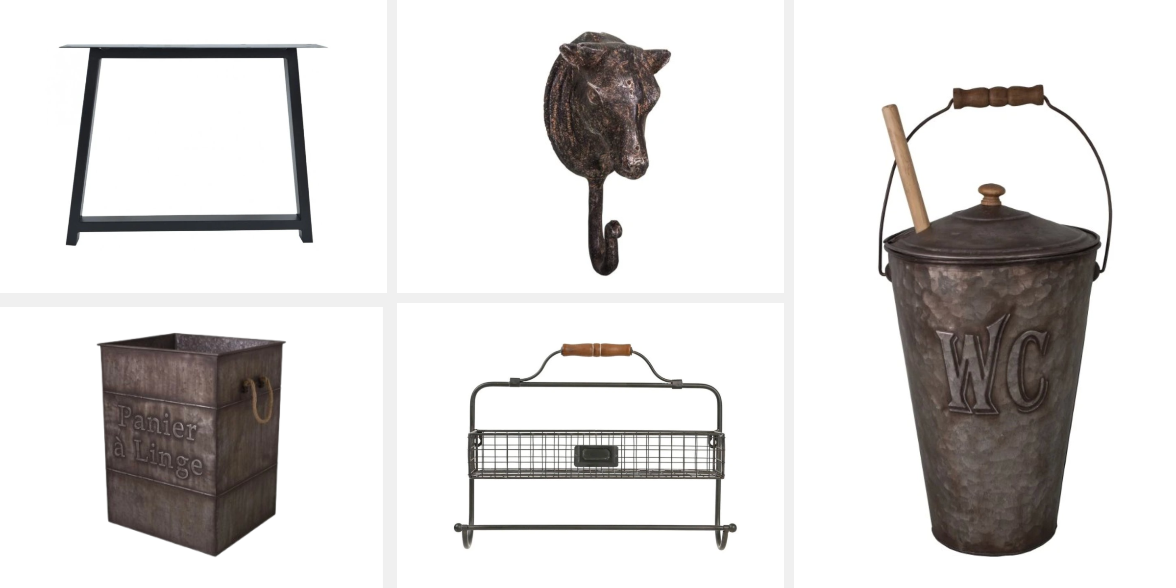 Koláž: rustikální kovové doplňky z Anglické sezónyve-doplnky