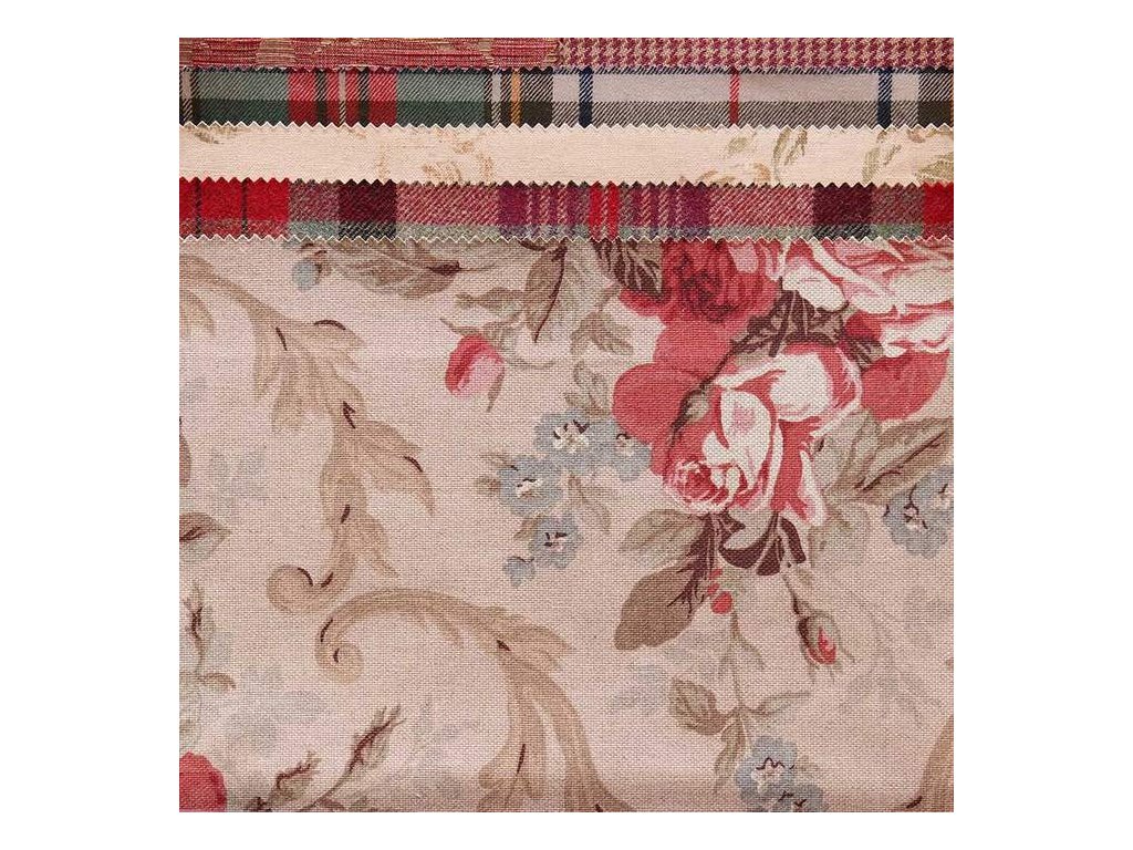 Dekorativní látka Ralph Lauren Cottage Rose Floral - tea Rose