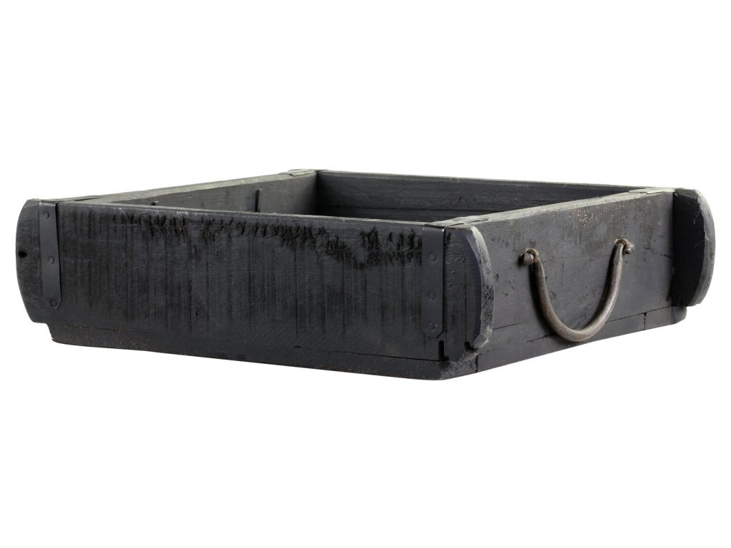gl murstensform antiksvart chic antique förvaringslådor och korgar boxar förvaringsboxar porslinsboxar