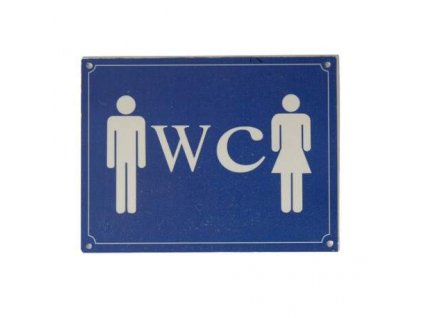 Plechová cedule WC