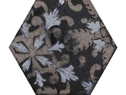 Obklad Matiére Hexa-style decoro black