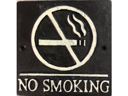 Litinová cedulka NO SMOKING