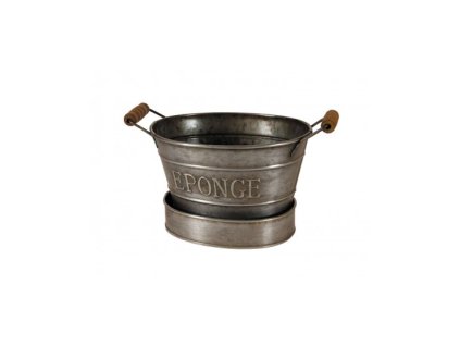 mini bassine porte savon couleur zinc