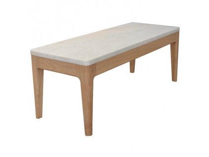 medium oak marble side table