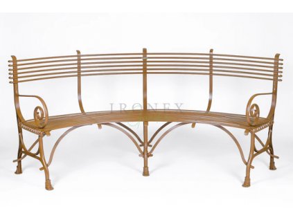 Kovová lavice Arras Curved Bench BCV