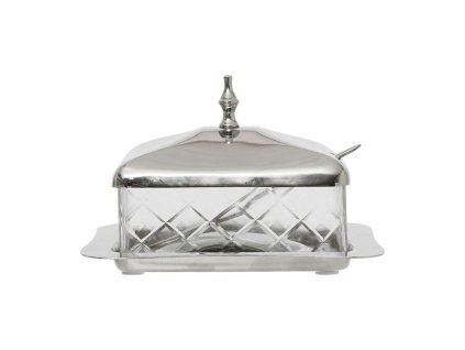 beurrier avec plateau clarell 16x13xh10cm verre 39595 39595 DEB WEB