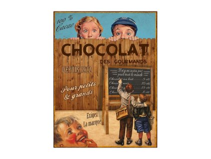 Plechová cedule Chocolat