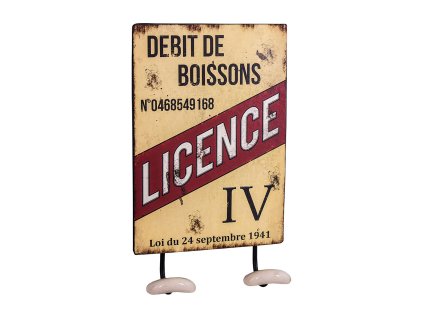 Plechový věšák s 2 háčky Licence