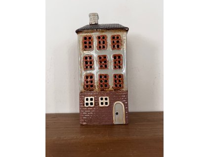 Keramický domeček na čajovou svíčku 11x24cm 1
