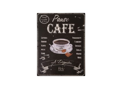 Plechová cedule pauza na kávu