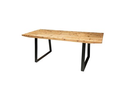 Stůl 200 x 90 cm s kovovým podnožím barva Cire Miel