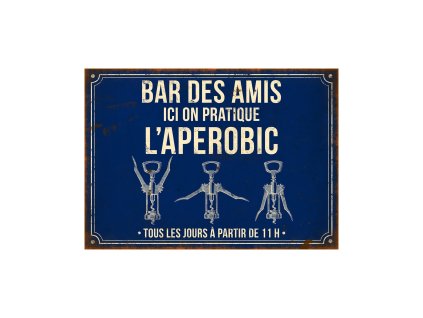 Plechová cedule Apérobní cvičení