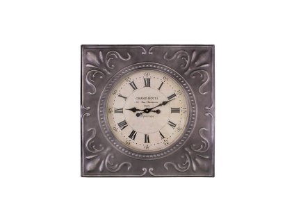 Plechové retro hodiny Grand Hotel
