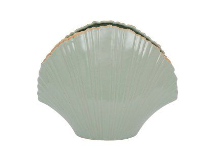 vase coquillage vert d eau 25x14xh20cm gres 38745 38745 DEB WEB 1