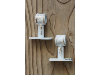 Kovová konzole krátká - 5cm - bílá