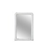 Zrcadlo kovové krémové s patinou 90 x 60 cm