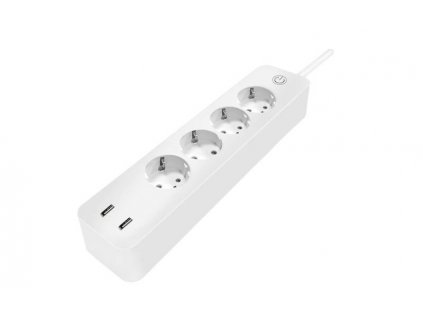 ANTIK smart predlžovací kábel 4 zásuvky, 2 USB, ATK-PSM01