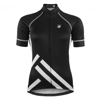 aper damsky cyklisticky dres black and white 1