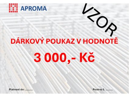 Dárkový poukaz v hodnotě 3 000 Kč