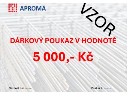 Dárkový poukaz v hodnotě 5 000 Kč