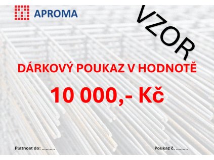 Dárkový poukaz v hodnotě 10 000 Kč