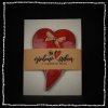 SRDCE ČERVENÉ NA KARTIČCE S POPISEM - VÍCE VARIANT