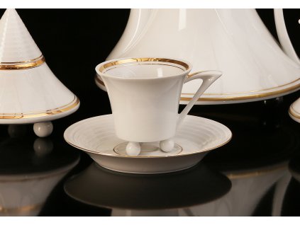 Kávový šálek s podšálkem - Obelisk 951 | Luxusní porcelán - Atelier JM Lesov