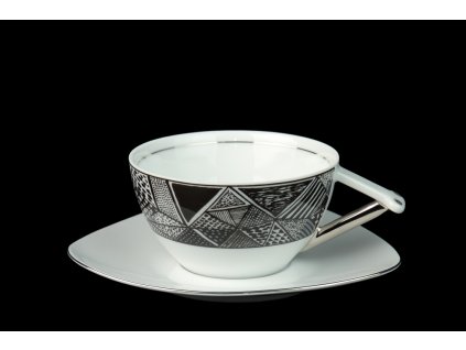 Čajový šálek s podšálkem - Delta 705 | Luxusní porcelán - Atelier JM Lesov