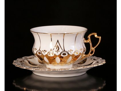 Čajový šálek s podšálkem - Elizabeth 103 | Luxusní porcelán - Atelier JM Lesov